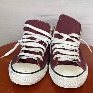 Converse Burgundy Canvas Sneakers